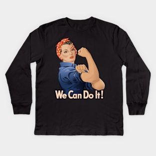 Rosie the Riveter Kids Long Sleeve T-Shirt